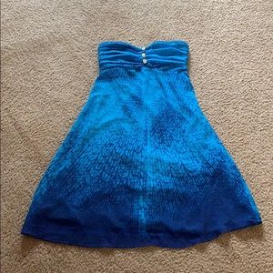 Free people blue mermaid dress w/ open back